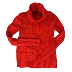 Banana Republic Cable Knit Cowl Neck Alpaca Wool Blend sweater Womens XS ROrange
